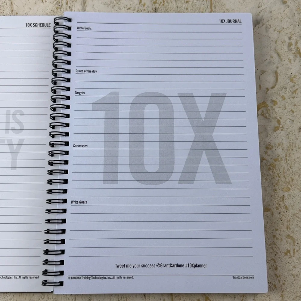 NWOT 10 X planner by Grant Cardone black spiral - Picture 6 of 7